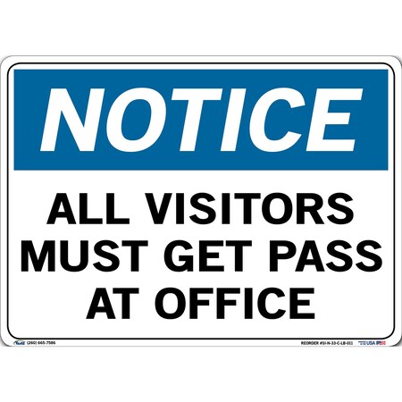Vestil Vinyl Label Sign, 10-1/2" Height, 14-1/2" Width, Vinyl Label, Rectangle, English SI-N-33-C-LB-011
